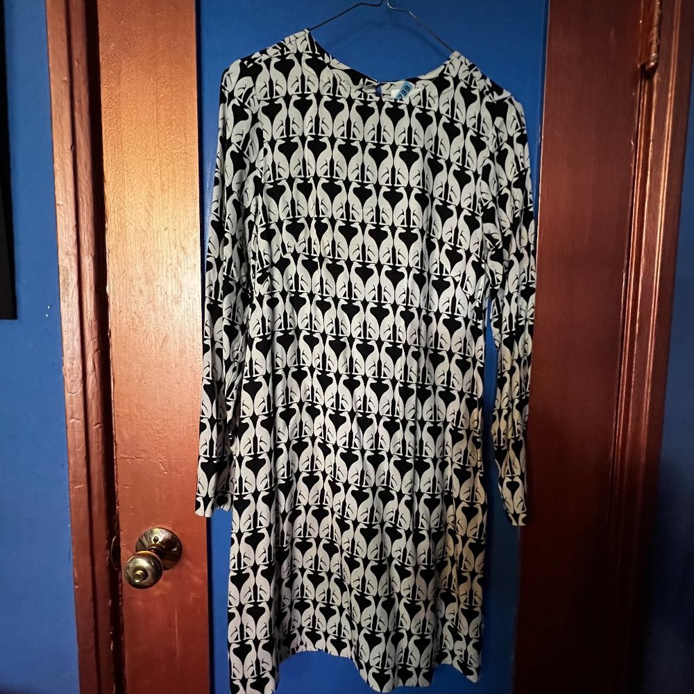 Very Cute Art Deco Doggy Print Dress